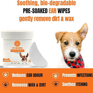 Pet Ear Wipes for Dogs and Cats