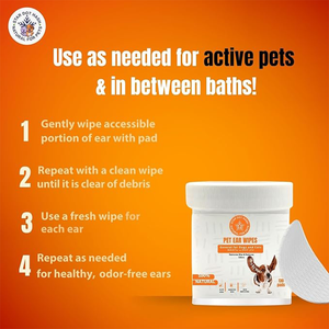 Pet Ear Wipes for Dogs and Cats