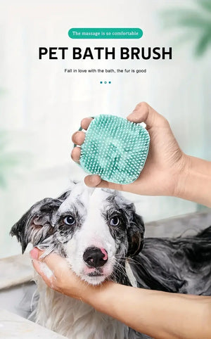 Soft Silicone Dog Bath Brush - Grooming & Cleaning Tool